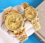 Swiss Quality Rolex Datejust All Gold Fluted motif Dial Watches 36mm or 28mm